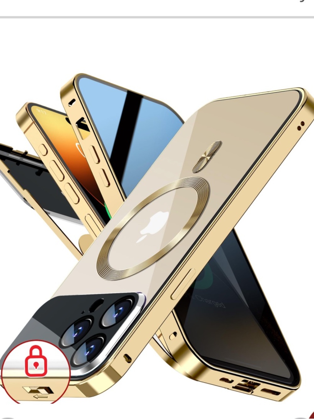 iPhone 14 PRO MAX Case with MagSafe -METALLIC GOLD